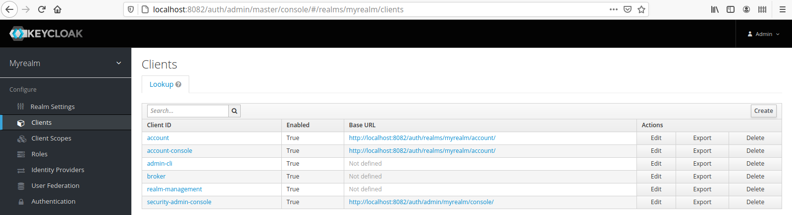 MyRealm client screenshot